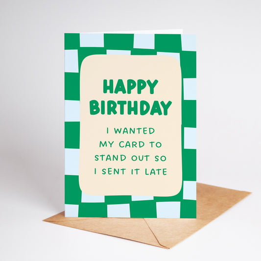 Happy Belated Birthday Card