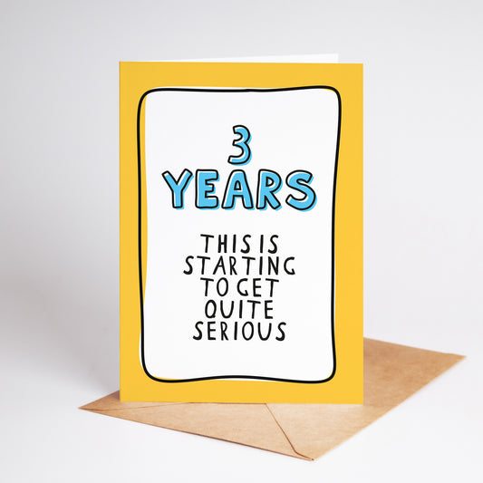 3rd Anniversary Card