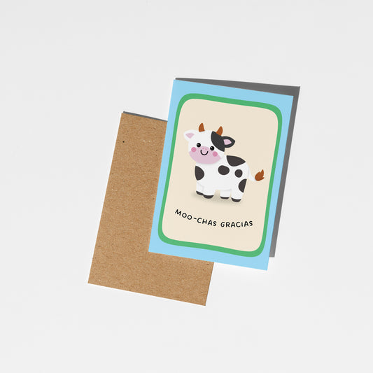 Moo-Chas Gracias Thank You Card