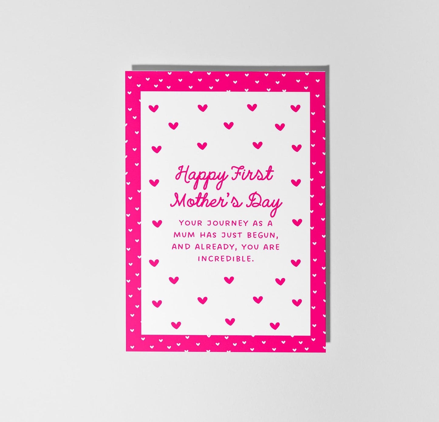 First Mother’s Day Card, New Mum Card, Happy 1st Mother’s Day, Cute Pink Mother’s Day Card for New Mum - PulpKo