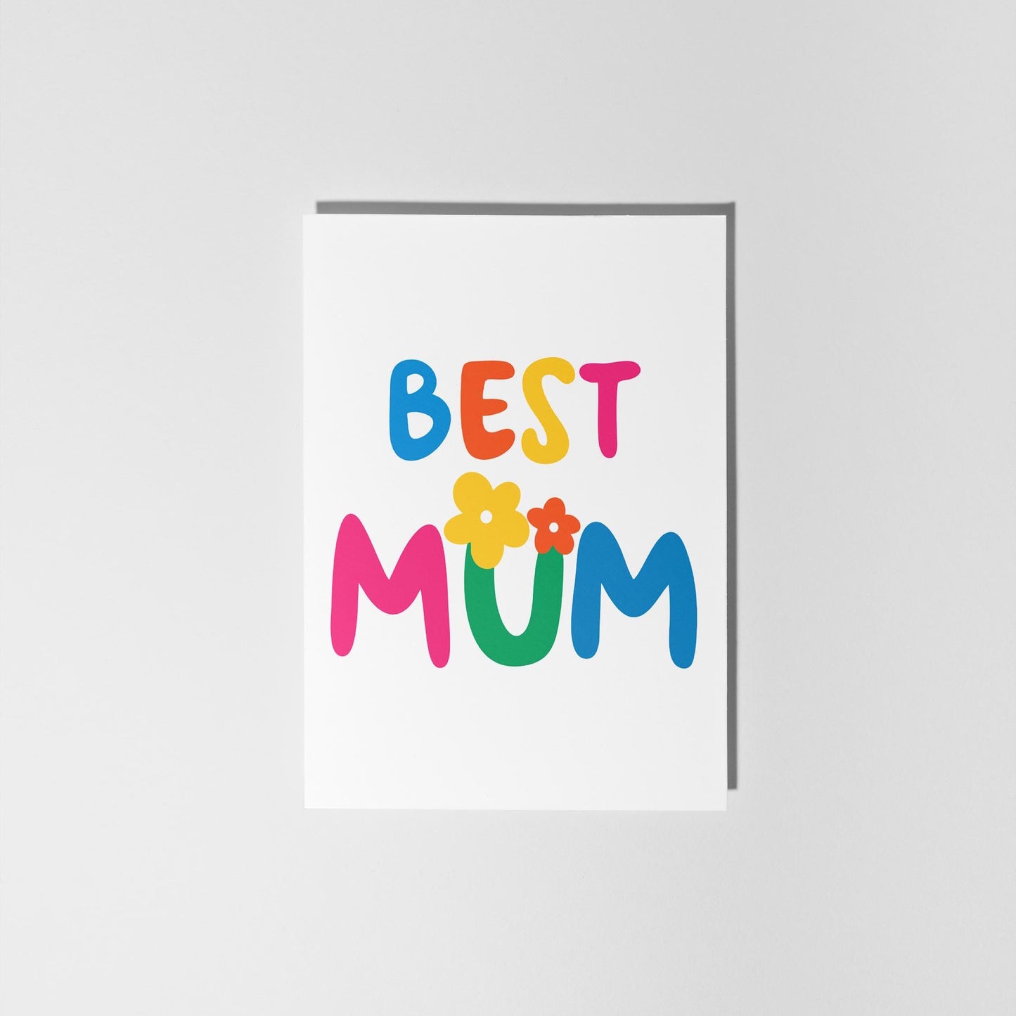 Best Mum Card, Cute Mother’s Day Card, Colourful Mum Card, Mum Birthday Card - PulpKo