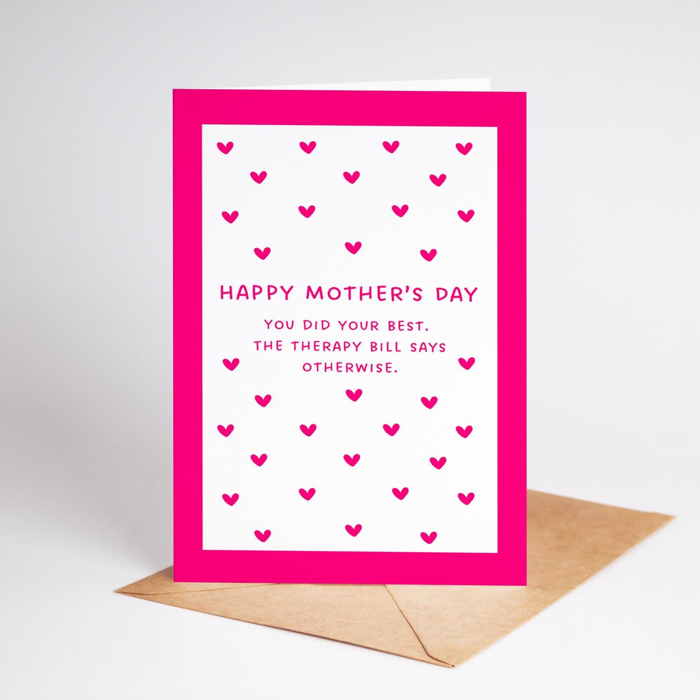 Funny Therapy Mother’s Day Card - Sarcastic Mum - Therapy Bill Joke - Cheeky Mum Banter - PulpKo