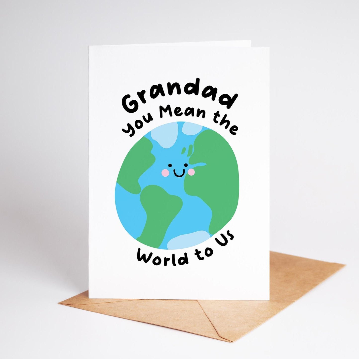 Grandad You Mean the World to Me / Us, Birthday Card for Grandad, Father’s Day Card - PulpKo