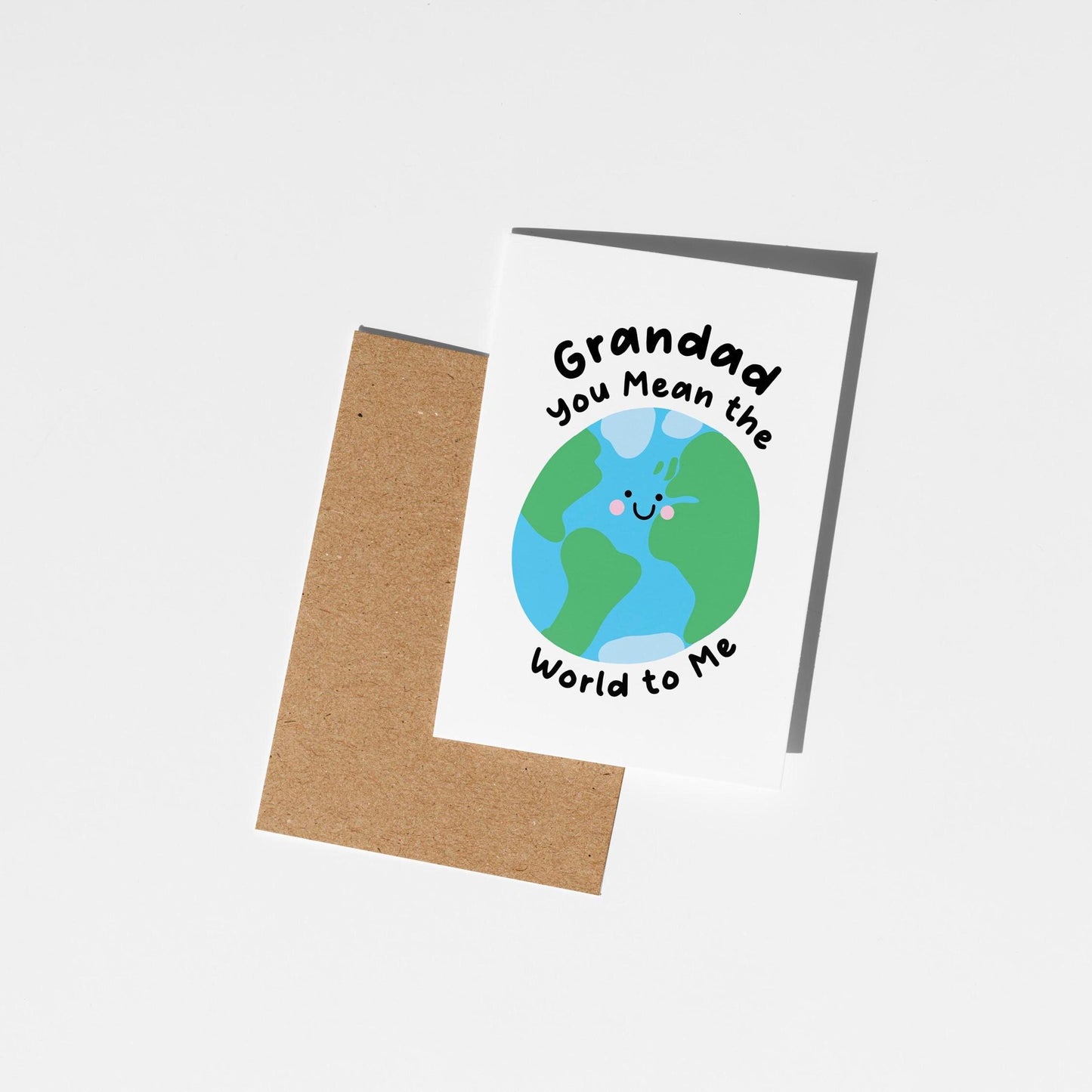 Grandad You Mean the World to Me / Us, Birthday Card for Grandad, Father’s Day Card - PulpKo