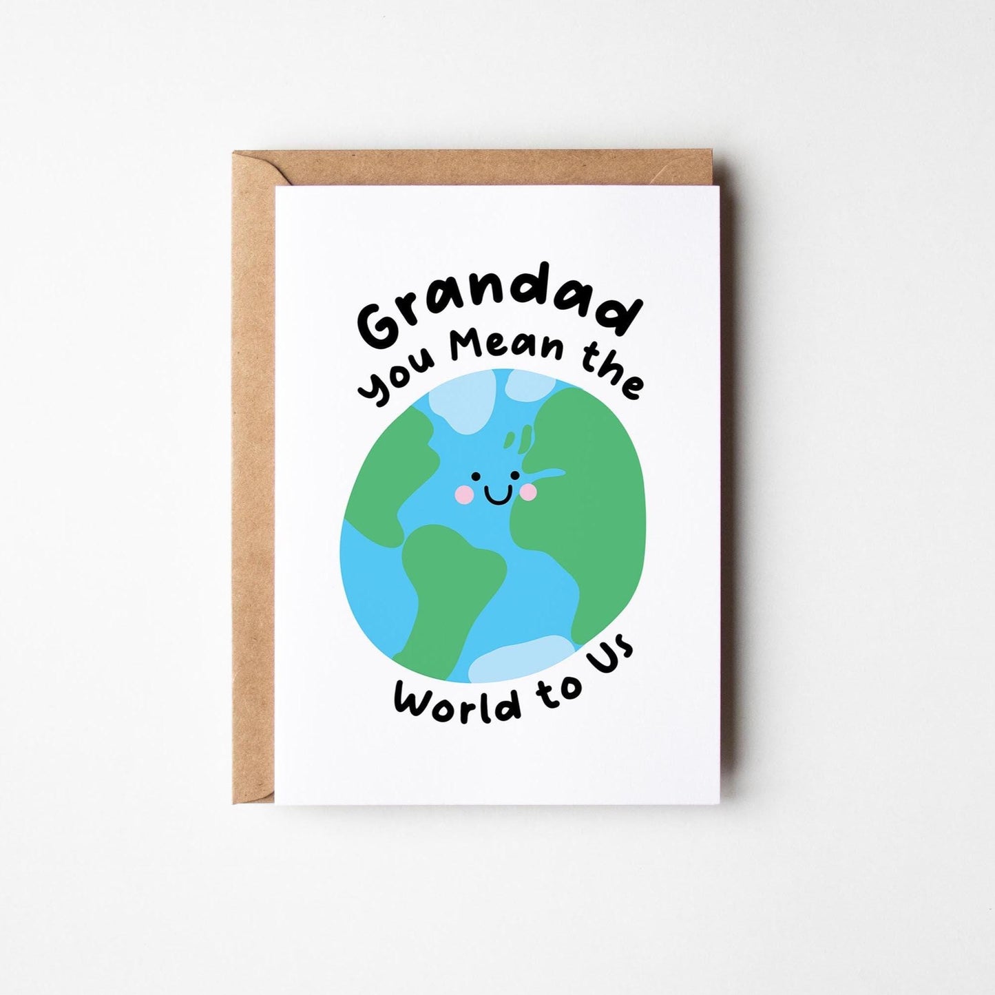 Grandad You Mean the World to Me / Us, Birthday Card for Grandad, Father’s Day Card - PulpKo