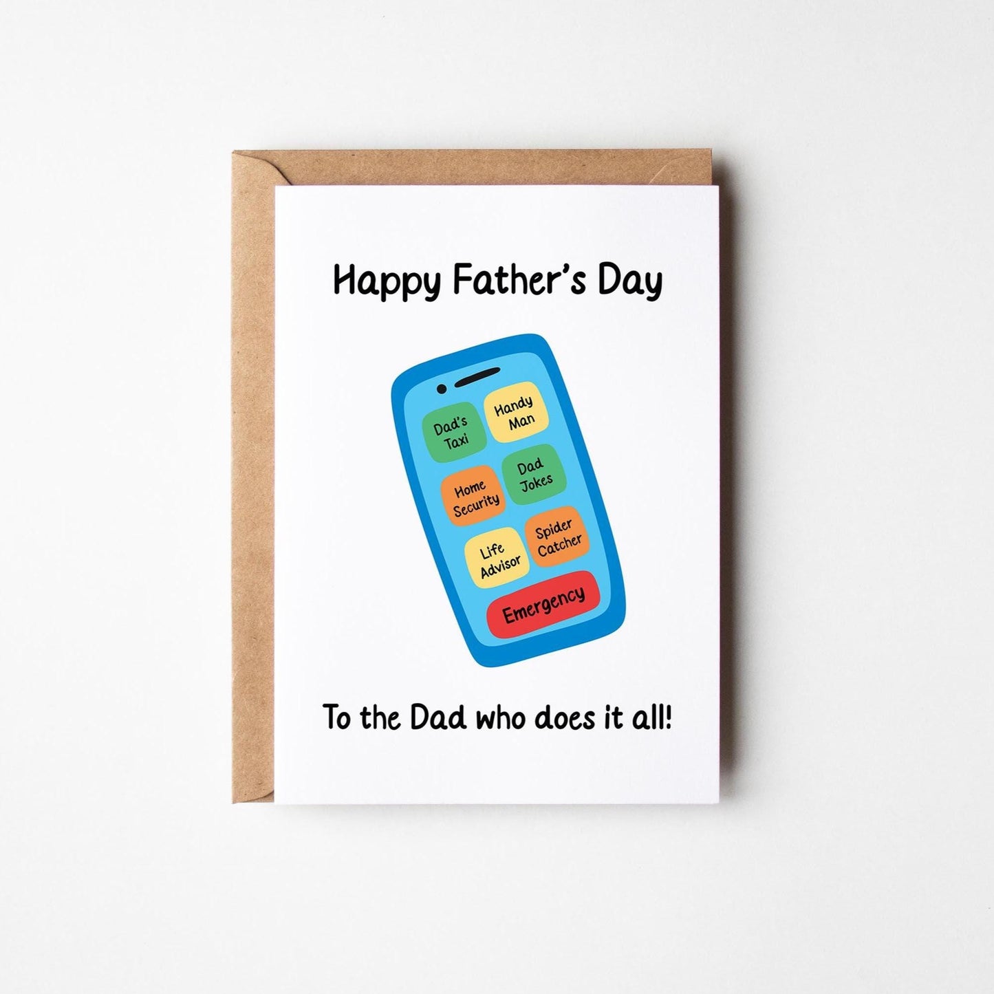 Dad Birthday Card, For the Dad Who Does It All, Happy Birthday Dad - PulpKo