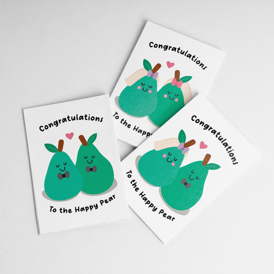 The Happy Pear Wedding Card Set - PulpKo