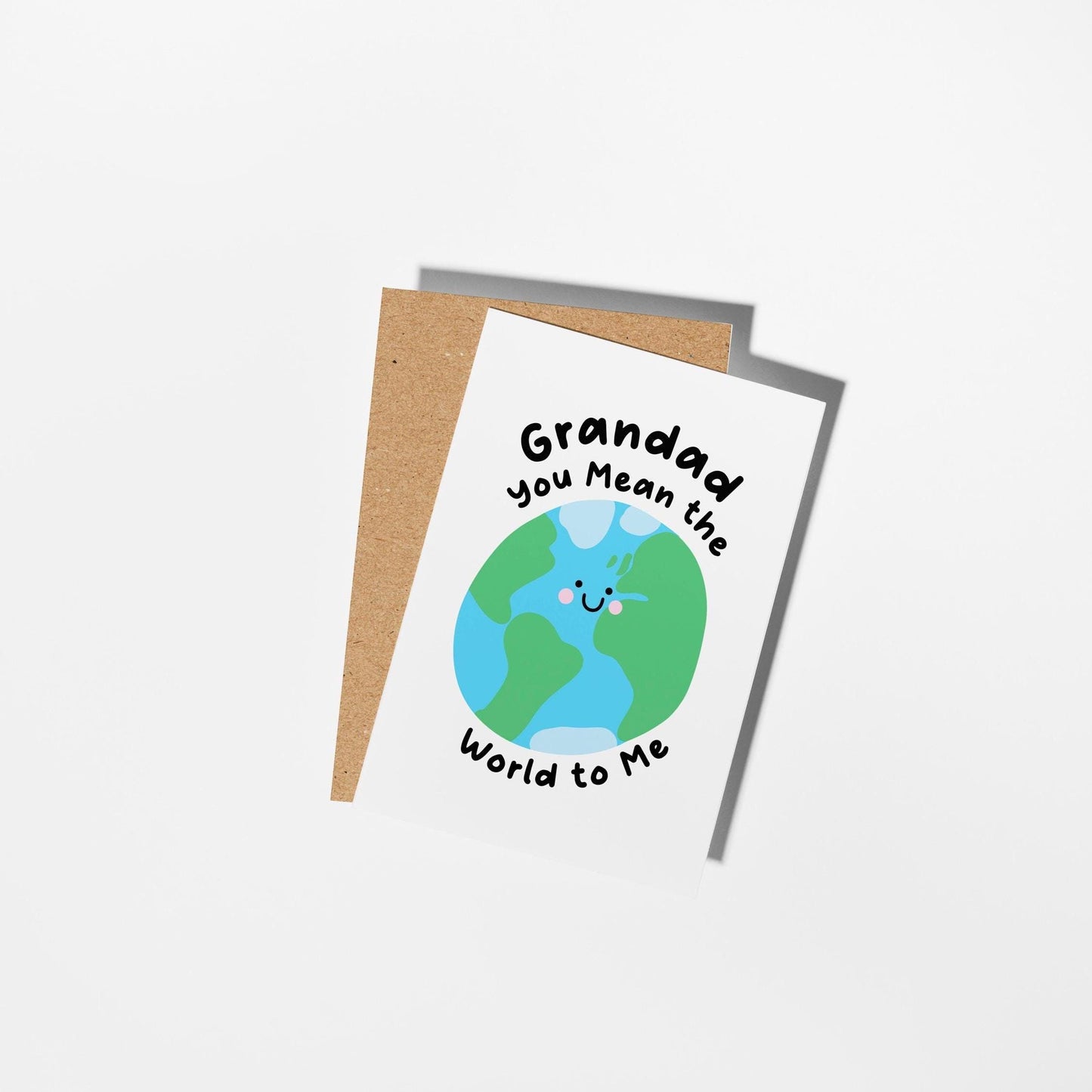 Grandad You Mean the World to Me / Us, Birthday Card for Grandad, Father’s Day Card - PulpKo