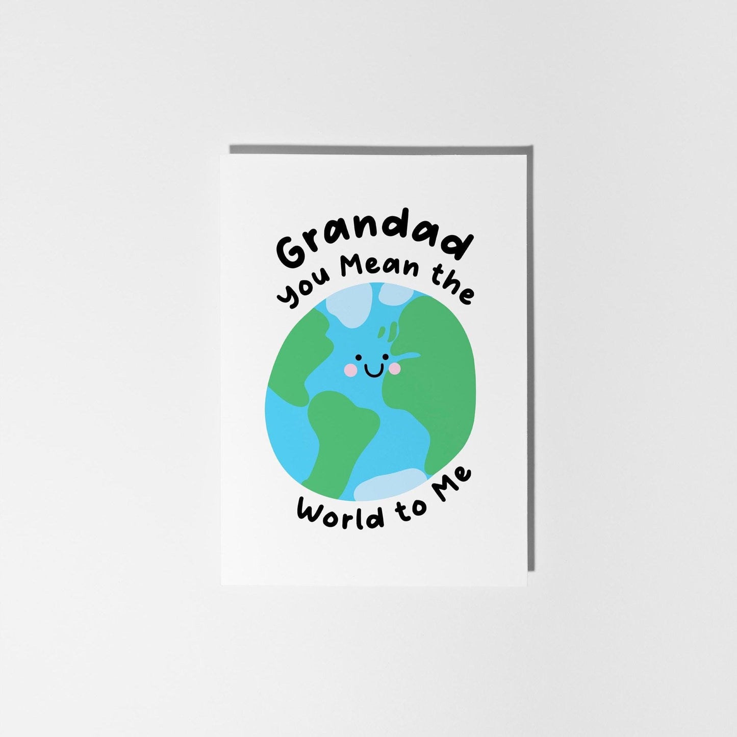 Grandad You Mean the World to Me / Us, Birthday Card for Grandad, Father’s Day Card - PulpKo