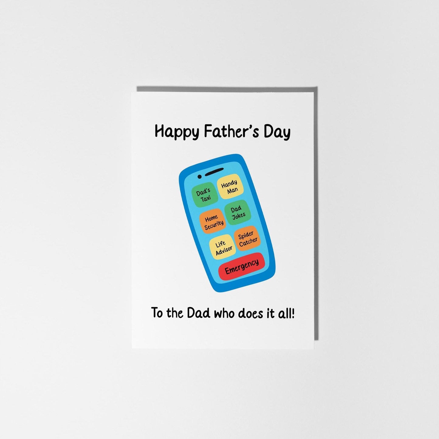 Dad Birthday Card, For the Dad Who Does It All, Happy Birthday Dad - PulpKo