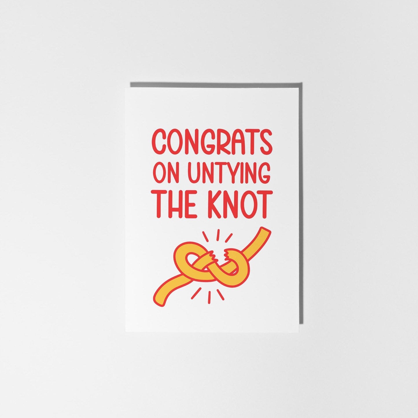 Funny Divorce Card, Congrats on Untying the Knot, Break Up Card - PulpKo