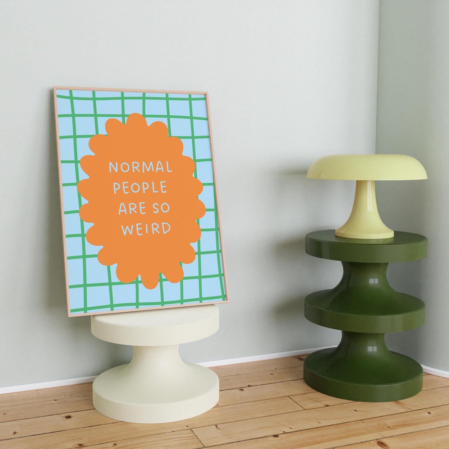 Normal People are Weird, Funny Quote Wall Art Print, A5 A4 Print - PulpKo