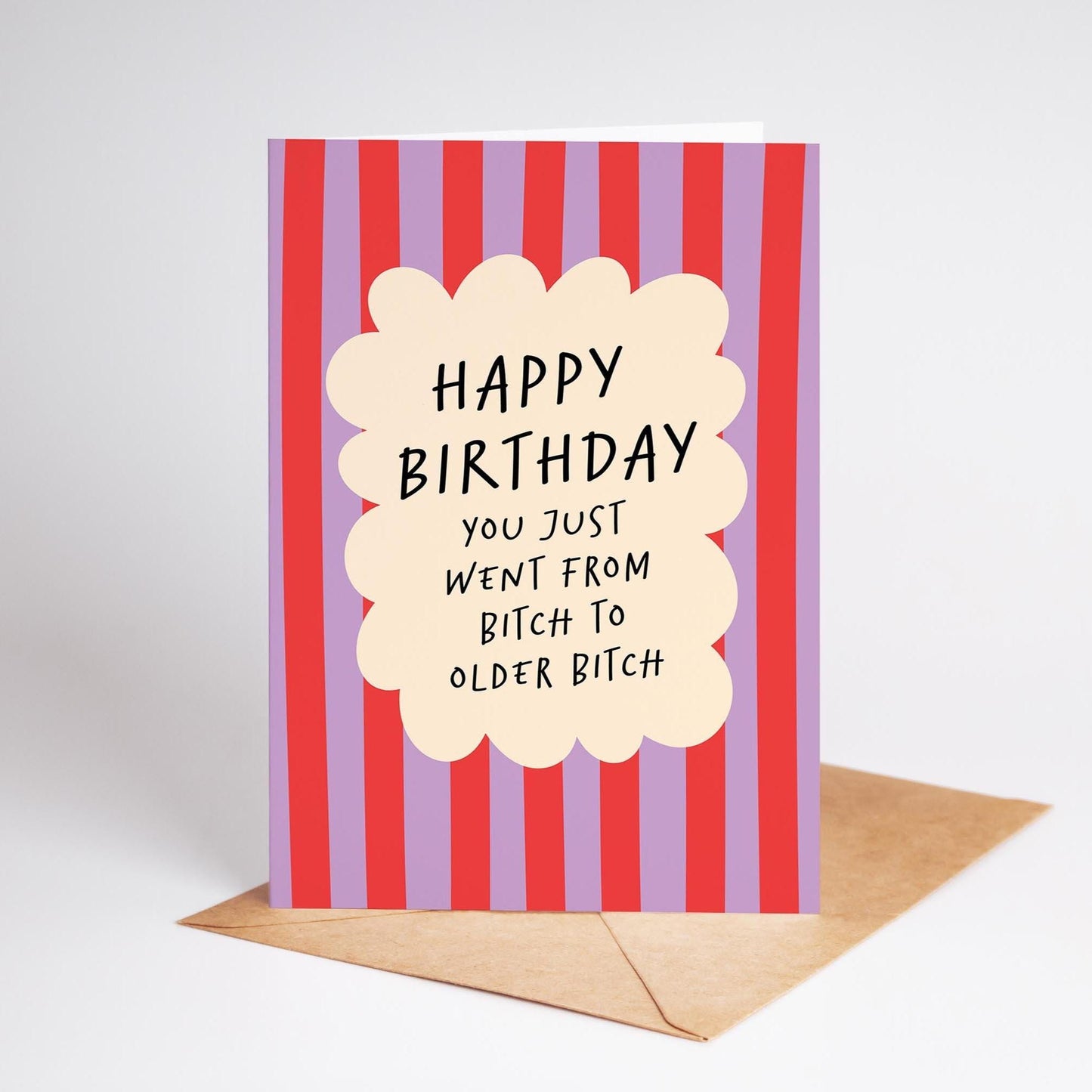 Funny Birthday Card for Her, Bitch to Older Bitch, Colourful Birthday Card for Her, Best Friend, Sister, Mum - PulpKo