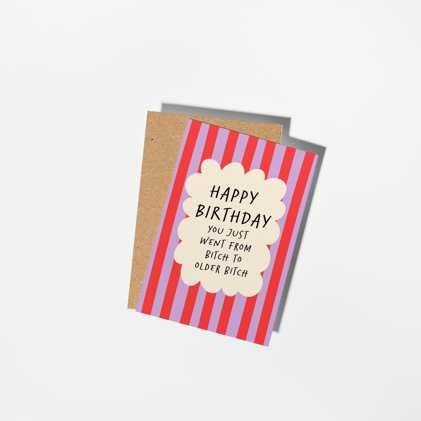 Funny Birthday Card for Her, Bitch to Older Bitch, Colourful Birthday Card for Her, Best Friend, Sister, Mum - PulpKo