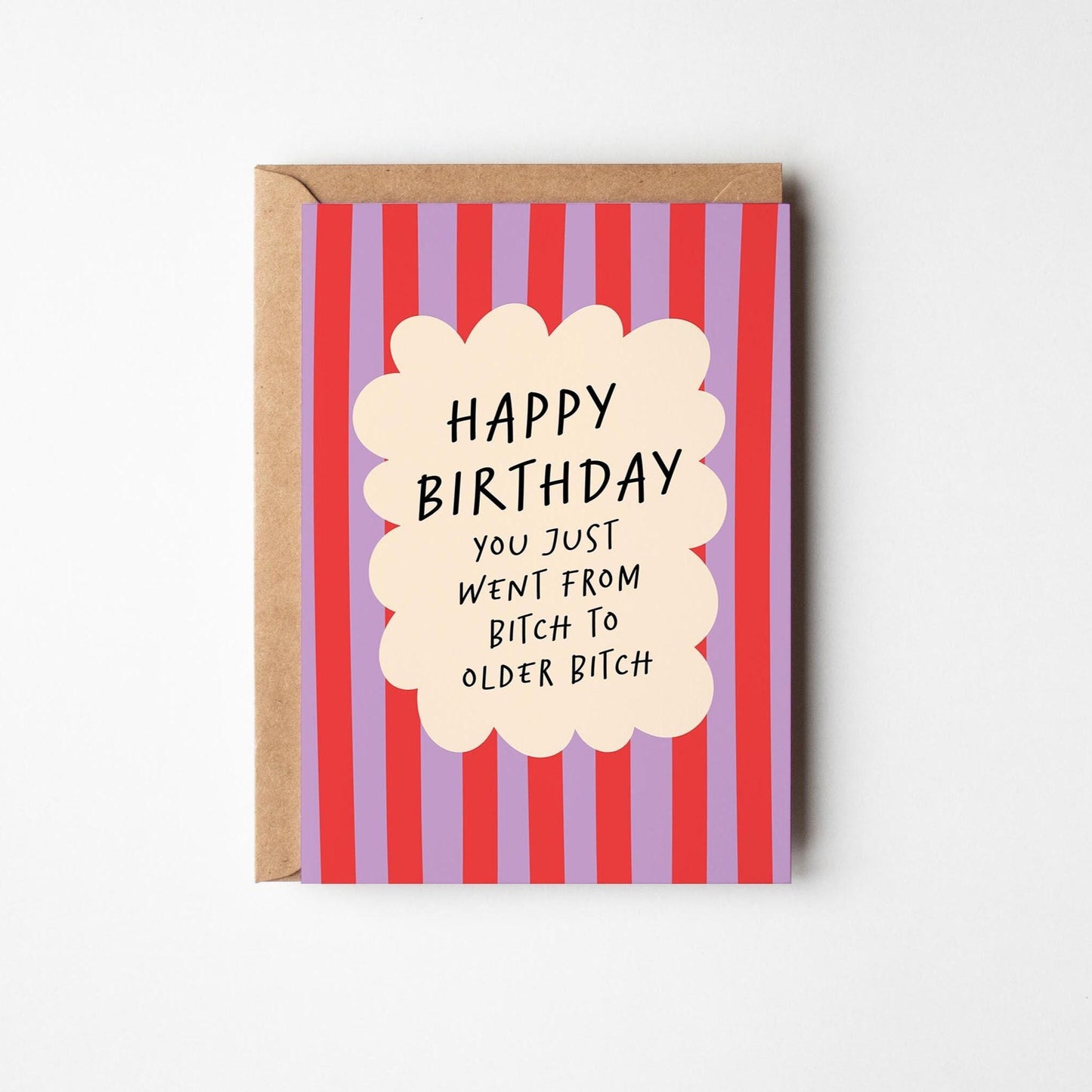Funny Birthday Card for Her, Bitch to Older Bitch, Colourful Birthday Card for Her, Best Friend, Sister, Mum - PulpKo