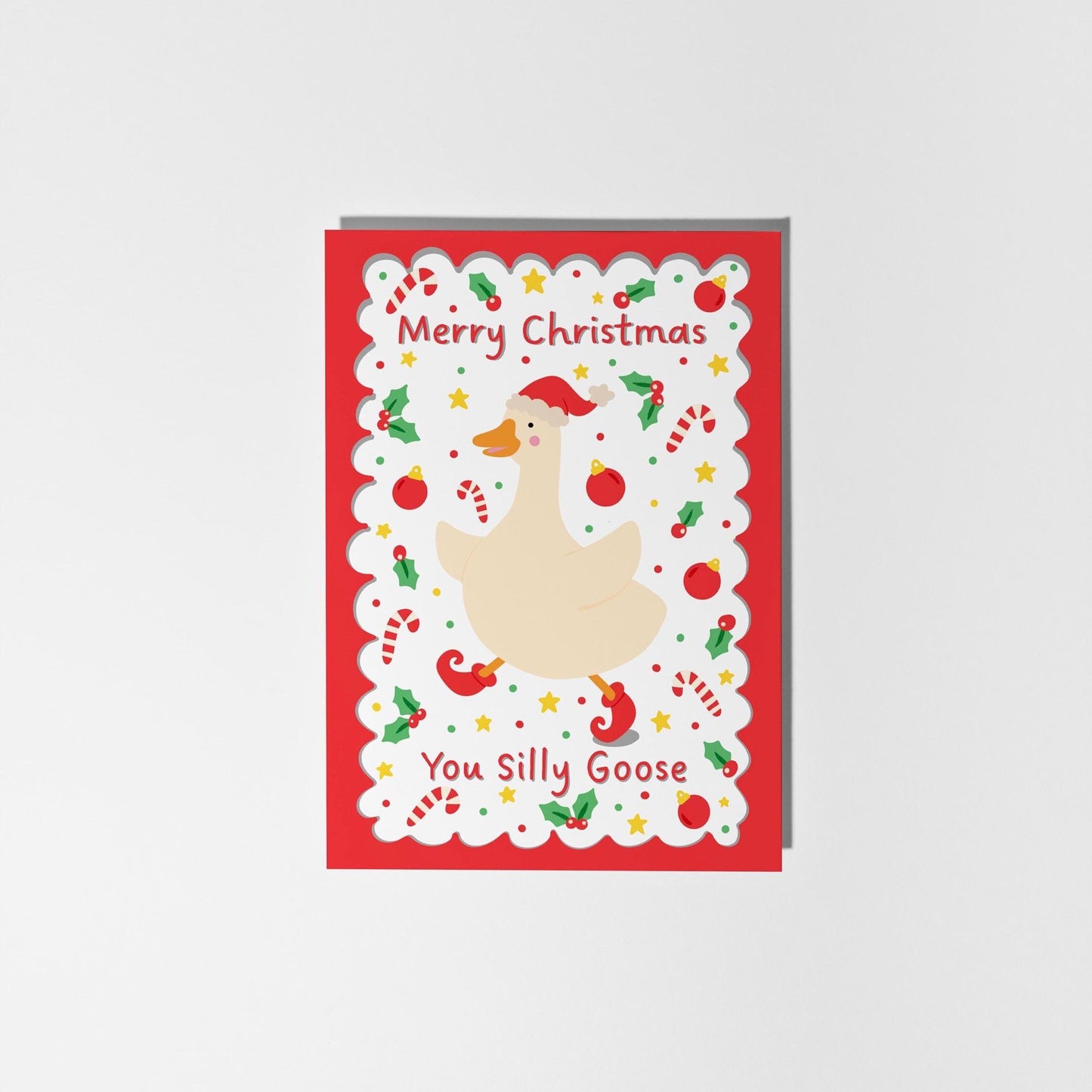 Merry Christmas You Silly Goose Christmas Card - PulpKo