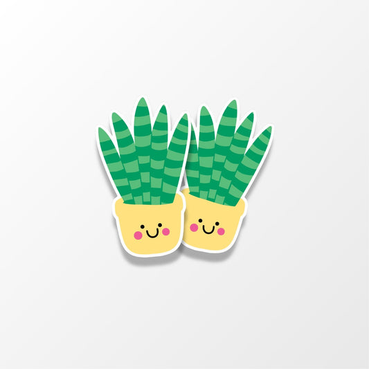 Snake Plant Sticker – Cute Houseplant Vinyl Sticker - PulpKo