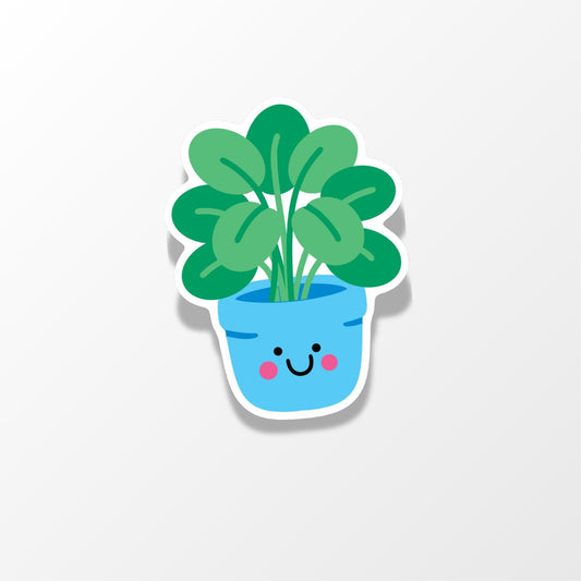 Plant Sticker Pack – 3 Cute Potted Plant Vinyl Stickers - PulpKo