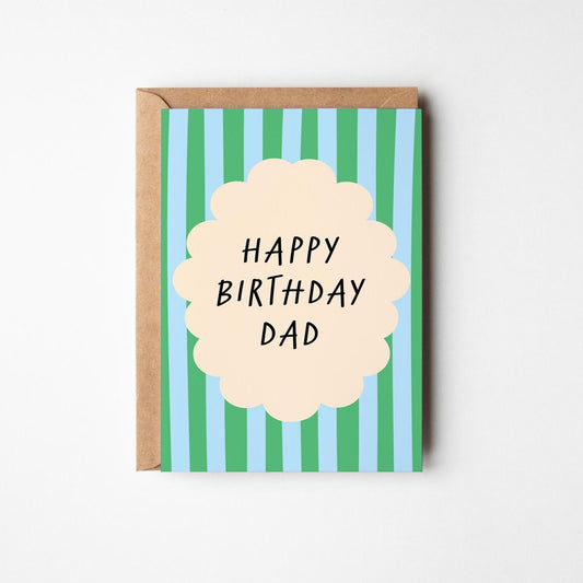 Happy Birthday Dad, Fun and Bright Greeting Card - PulpKo