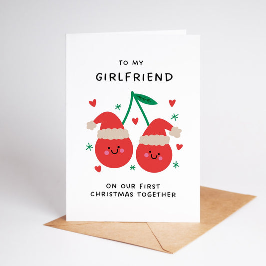 To My Girlfriend – First Christmas Together Card - PulpKo