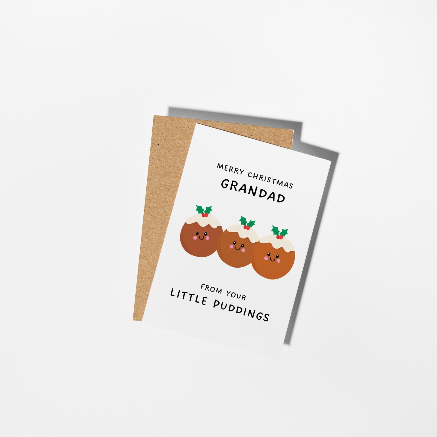 Merry Christmas Grandad From Your Little Puddings (3 Puddings) - PulpKo