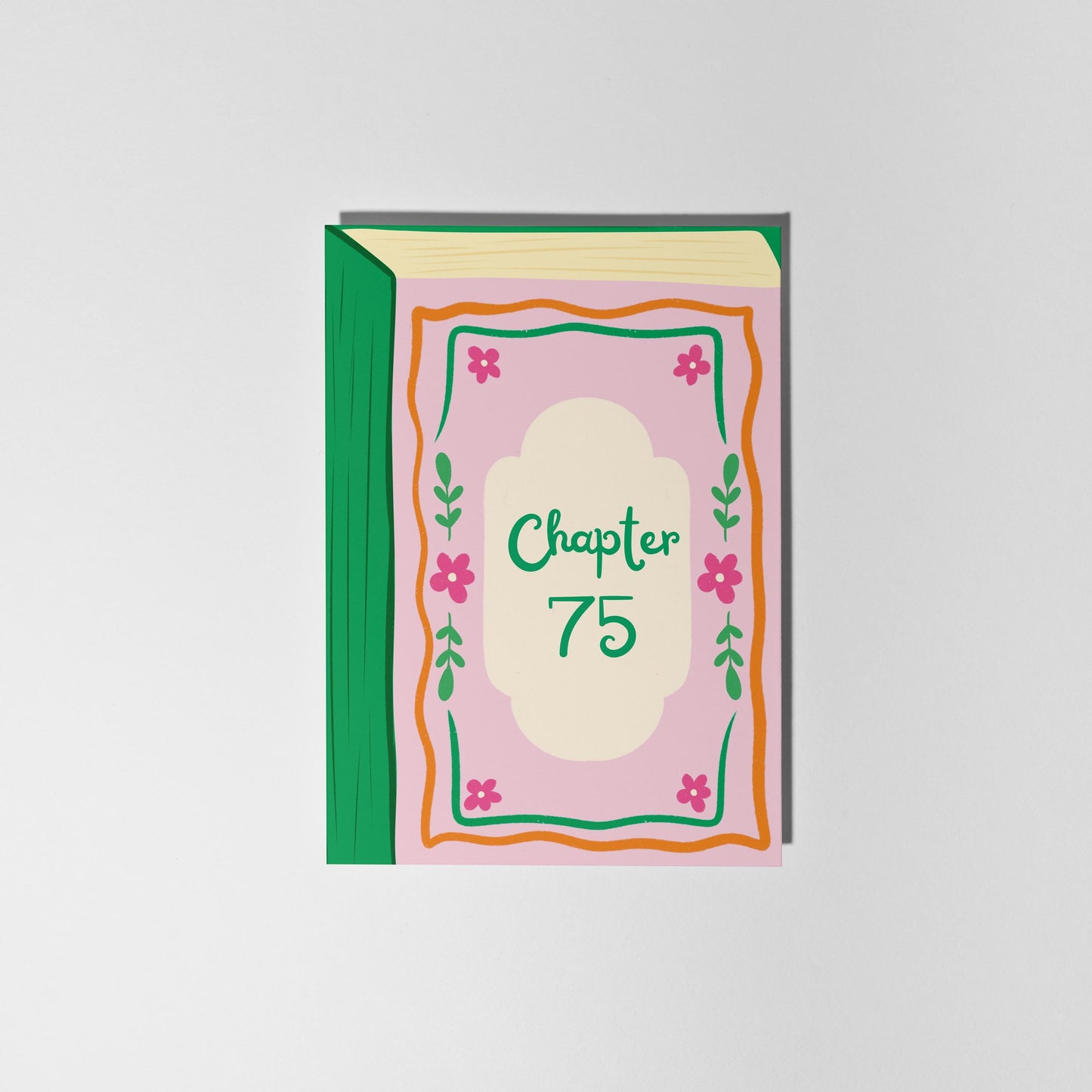Chapter 75 Birthday Card, Book Lover Birthday Card, 75th Birthday Card for Her - PulpKo
