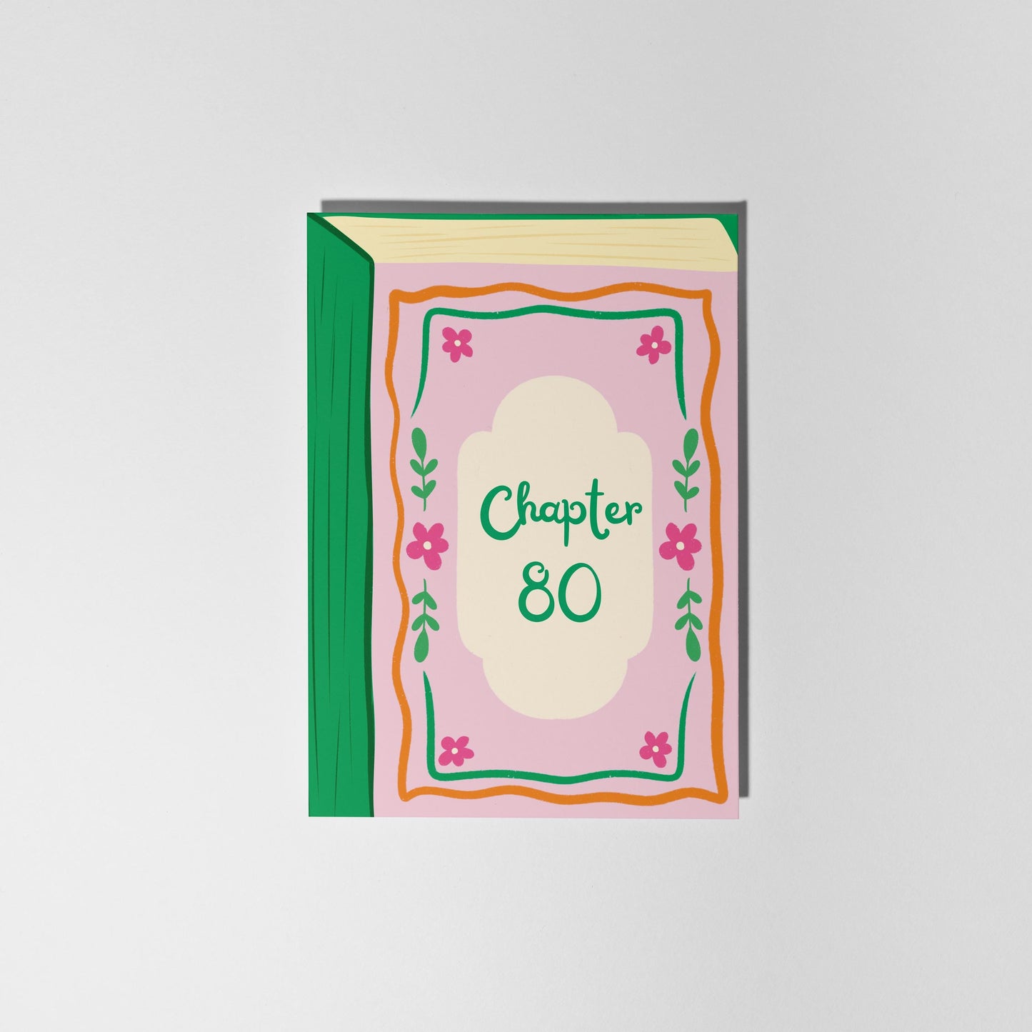 Chapter 80 Birthday Card, Book Lover Birthday Card, 80th Birthday Card for Her - PulpKo