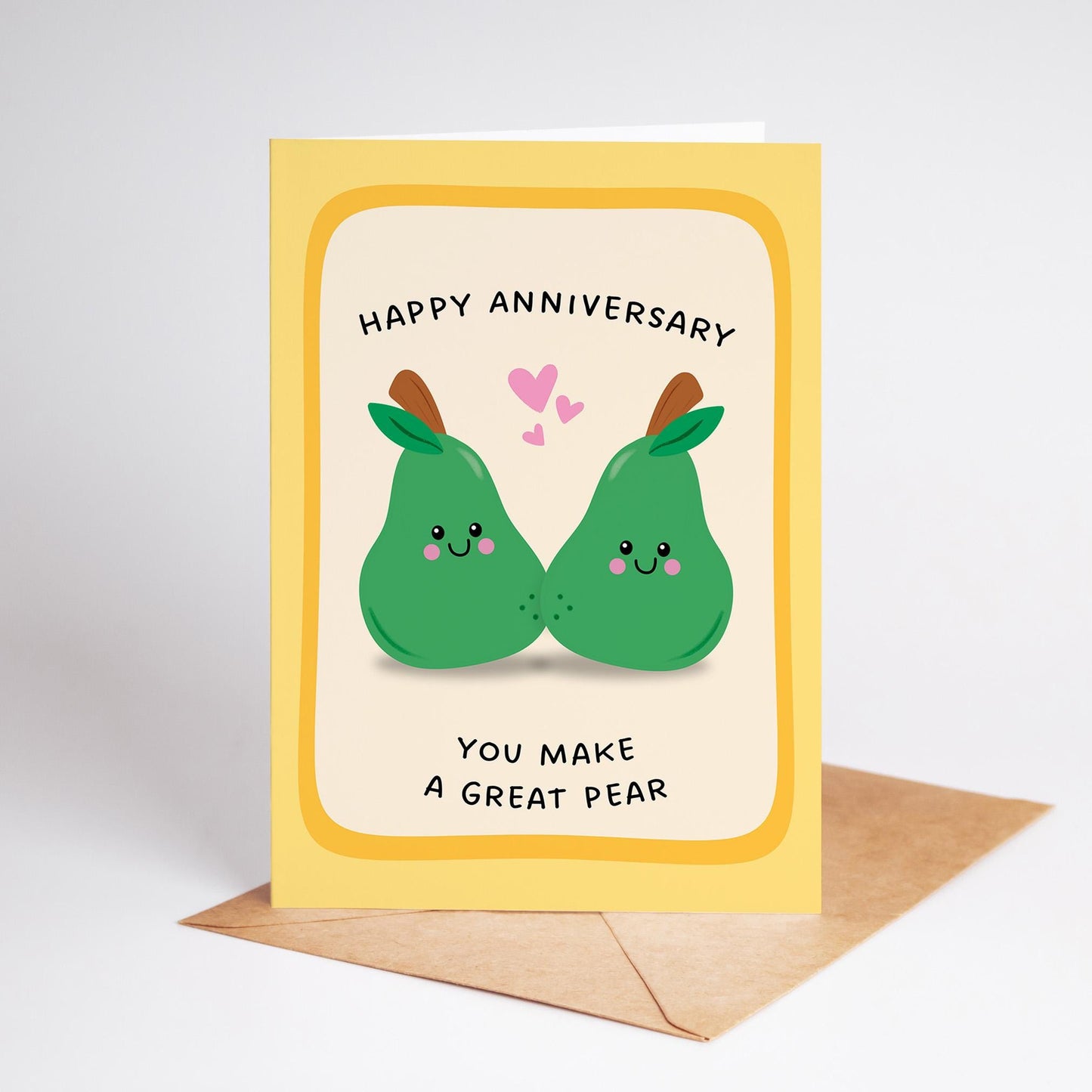 You Make a Great Pear Card, Pear Anniversary Card - PulpKo