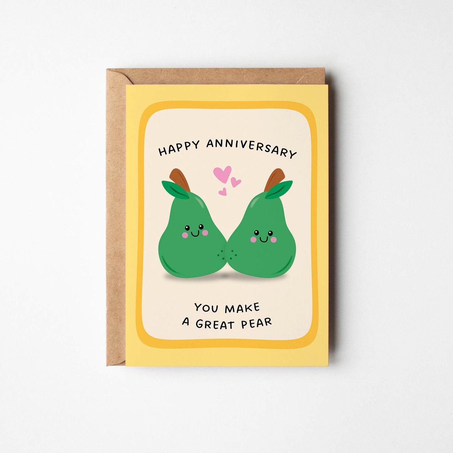 You Make a Great Pear Card, Pear Anniversary Card - PulpKo