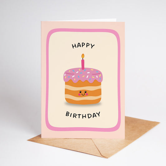 Happy Birthday Pink Cupcake - PulpKo