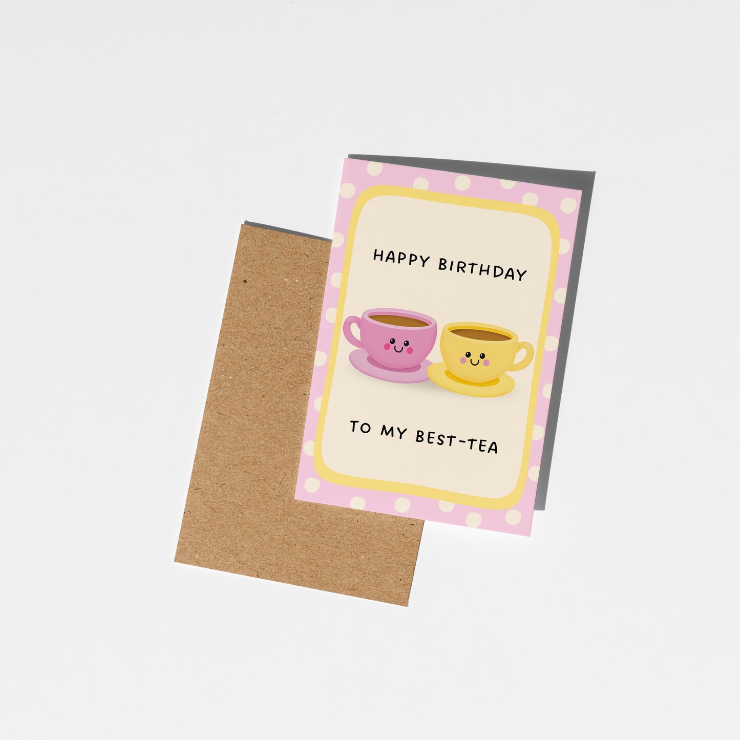 Best Friend Birthday Card – “To My Best-Tea” Funny Tea Birthday Card for Friend - PulpKo