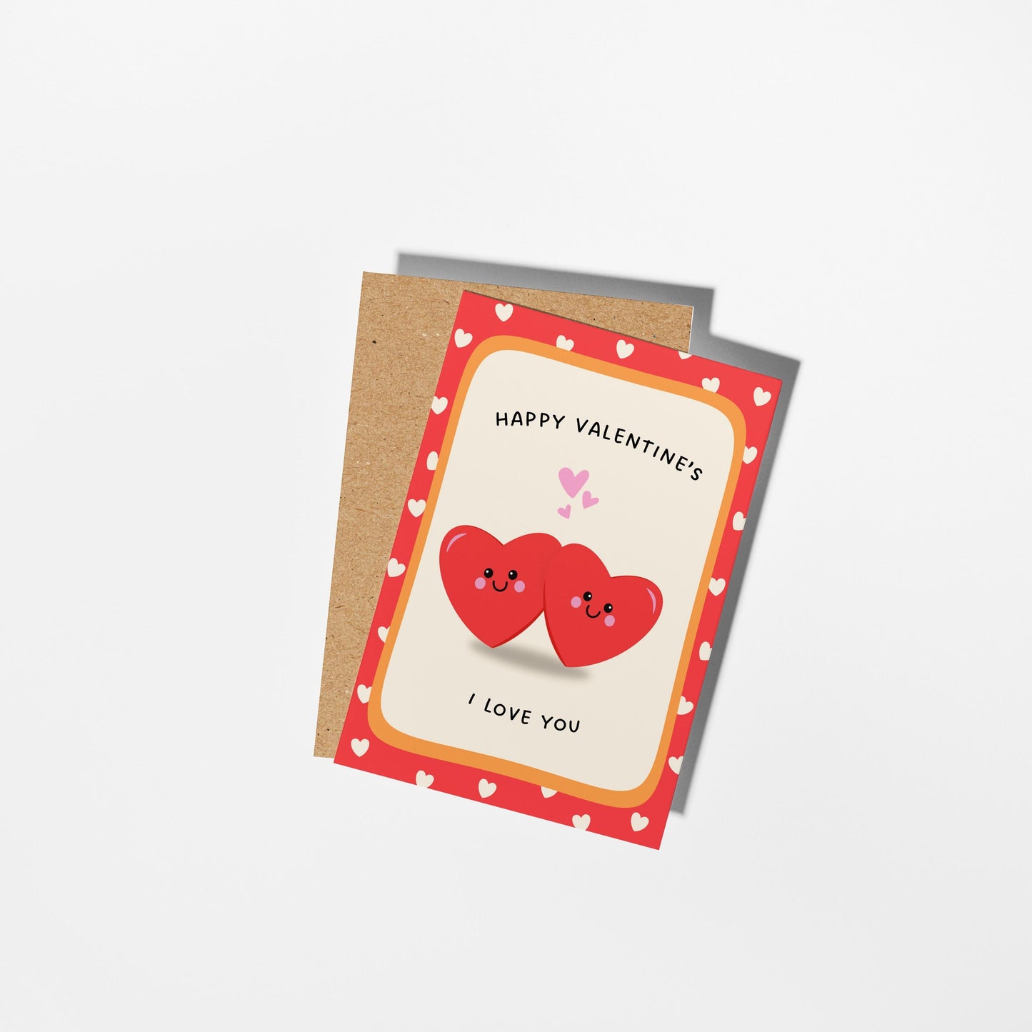 Happy Valentine’s, I Love You, Valentine’s Day Card, Illustrated Valentines Card - PulpKo