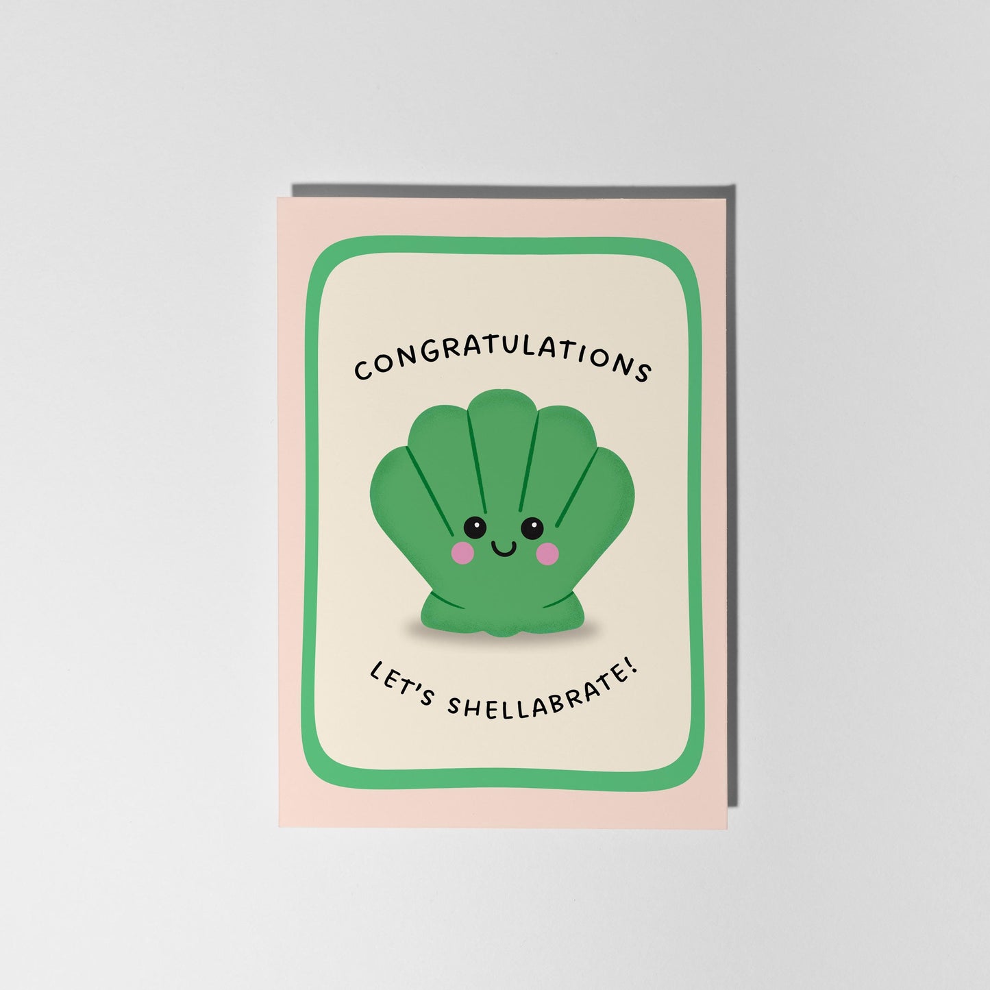 Congratulations Card, Let’s Shellabrate, Cute Shell Pun Card, General Celebration - PulpKo