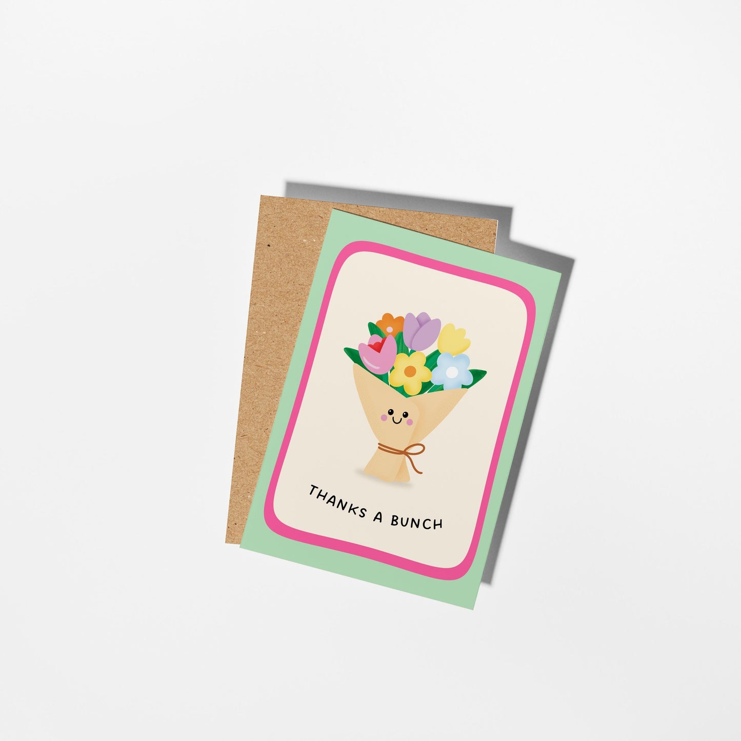 Thanks a Bunch Card, Thank You Card, Appreciation Card - PulpKo