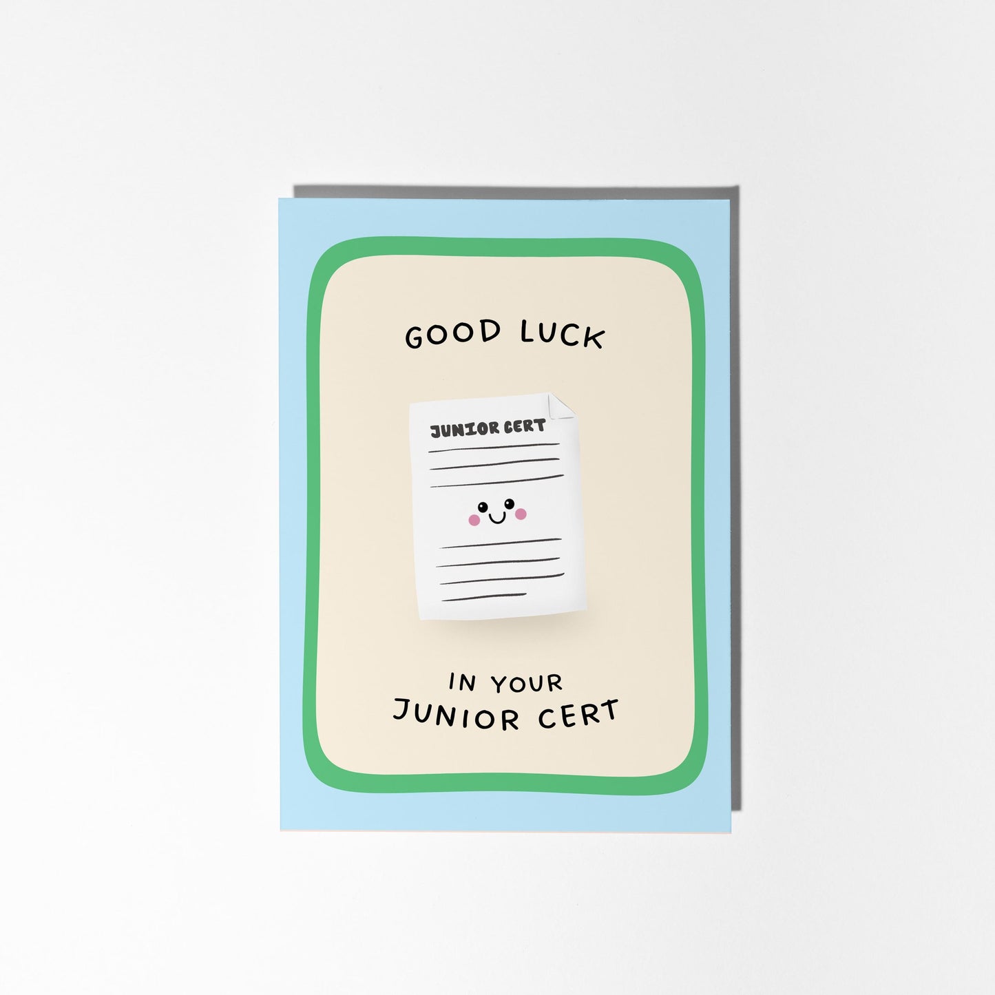 Junior Cert Good Luck Card, Exam Card for Irish Students, Good Luck Card for Teens - PulpKo