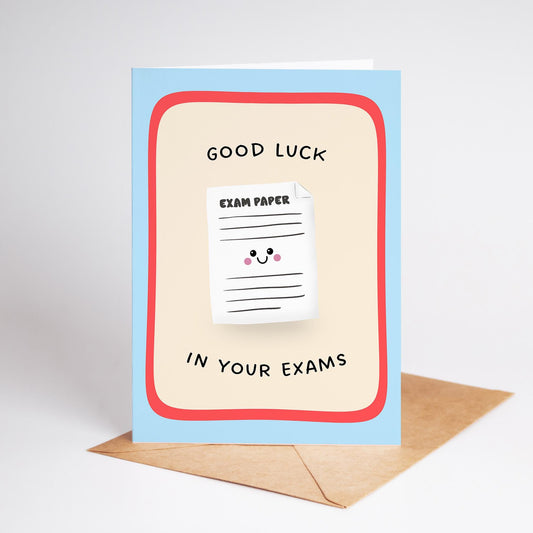 Good Luck Exams Card, Good Luck In Your Exams Gift, Student Exam Card - PulpKo