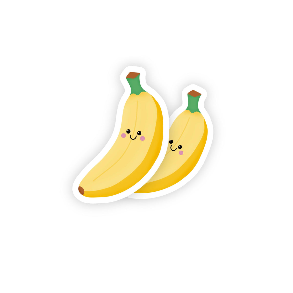 Cute Banana Sticker, Kawaii Fruit Vinyl Sticker, Fruit Stickers, Laptop Water Bottle Sticker - PulpKo
