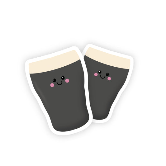 Irish Guinness Pint Sticker, Irish Sticker, Cute Vinyl Stickers - PulpKo
