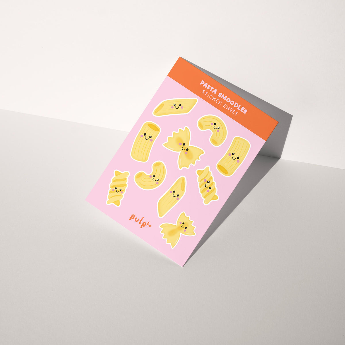 Pasta Sticker Sheet, Cute Pasta Stickers, Kawaii Food Stickers, Pasta Illustrations, Journal & Planner Stickers - PulpKo