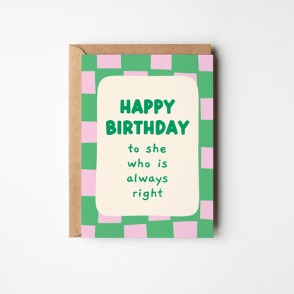 Happy Birthday to She Who is Always Right