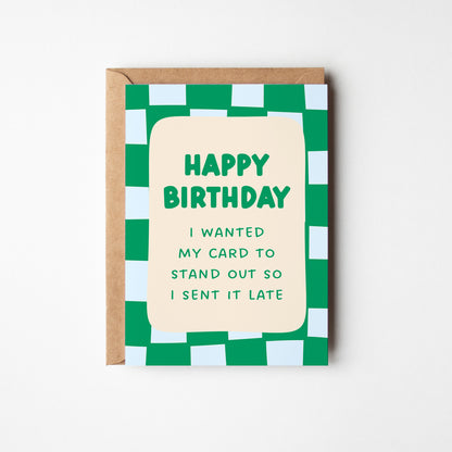 Happy Belated Birthday Card