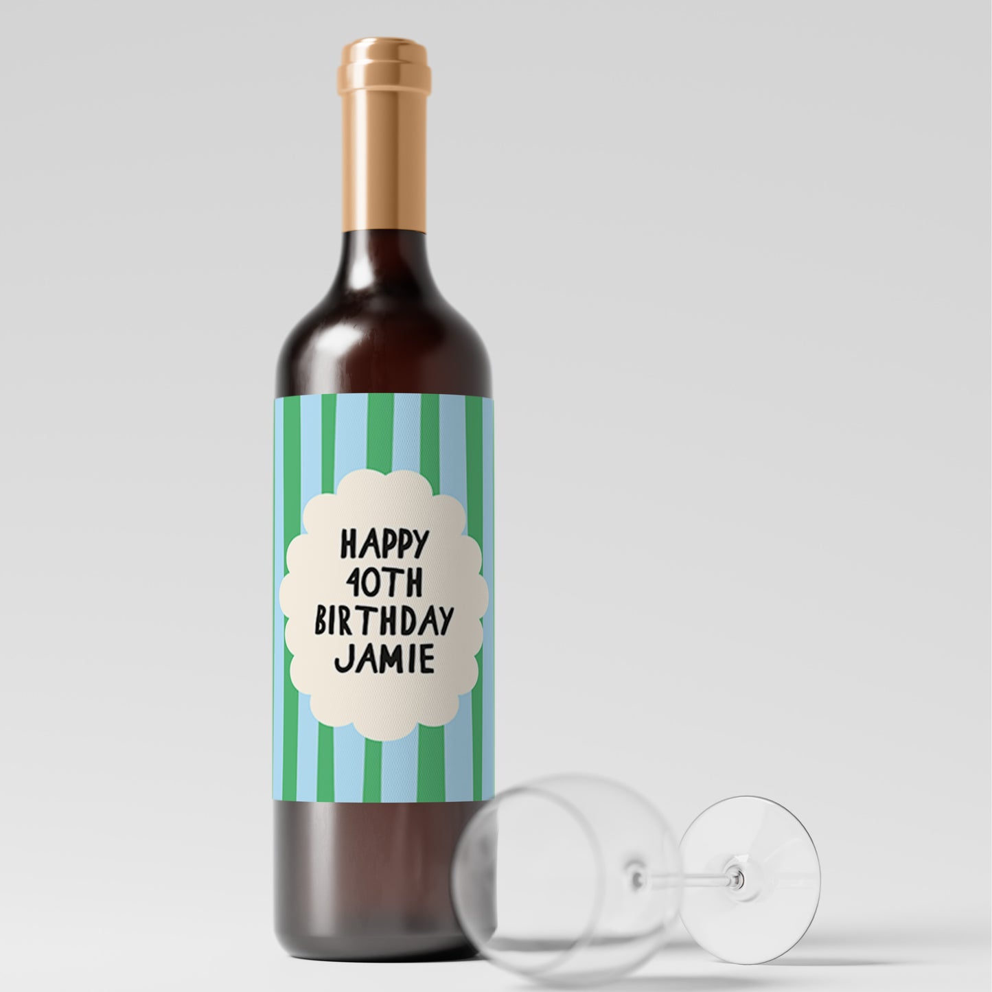Personalised Happy Birthday Wine Label Gift