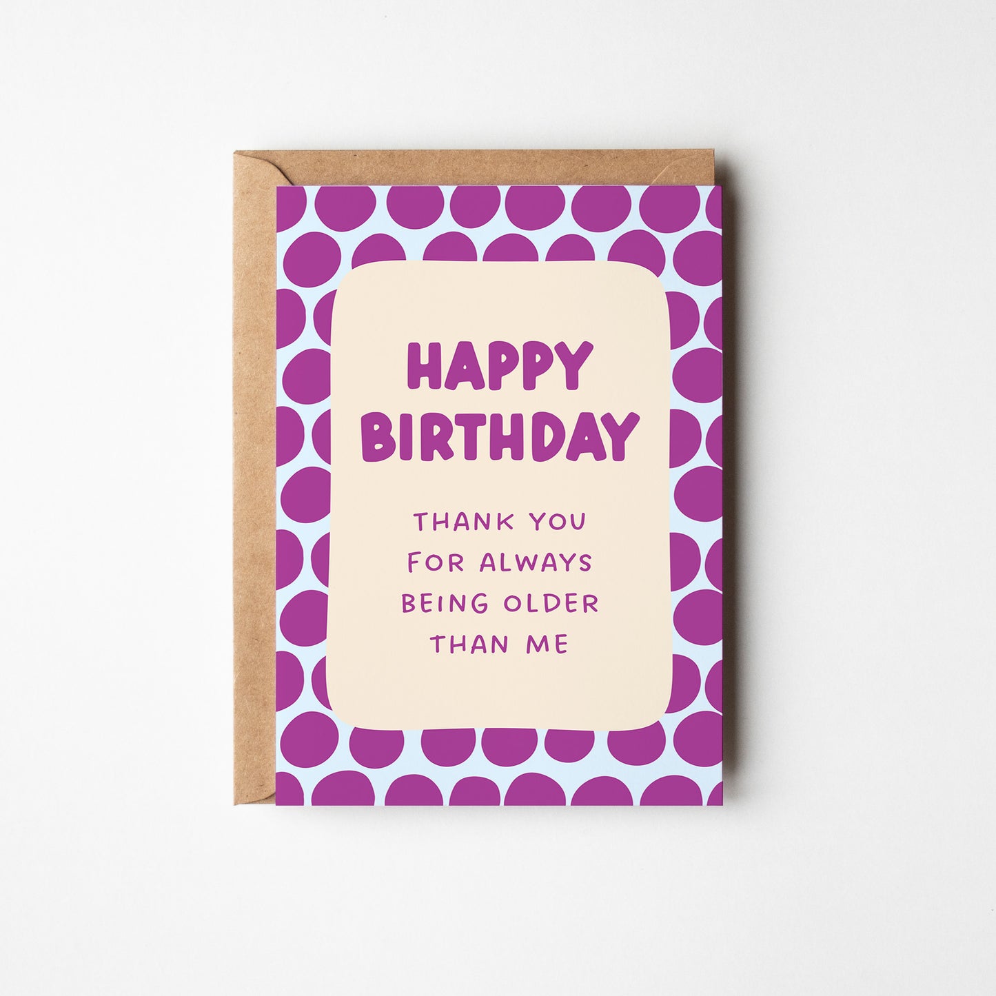 Thanks for Always Being Older Than Me Card