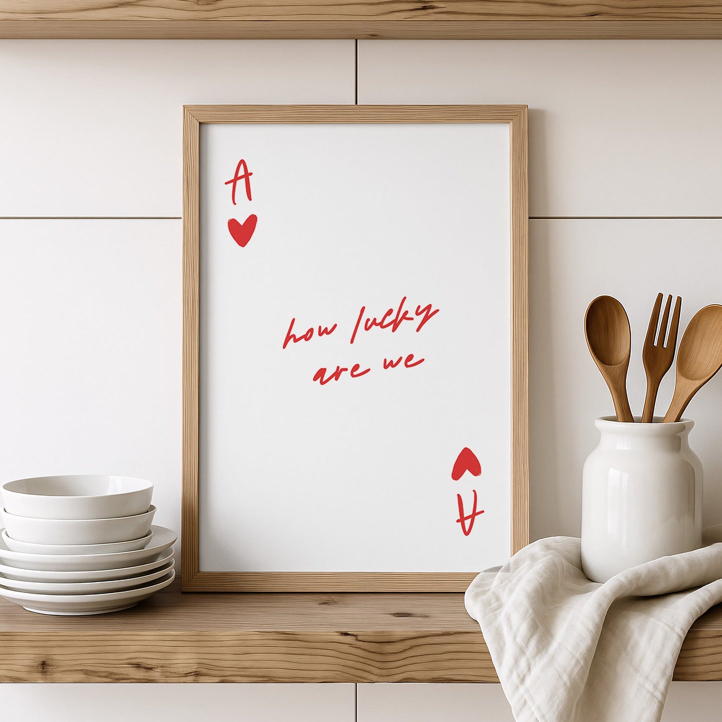 Ace of Hearts How Lucky Are We Print