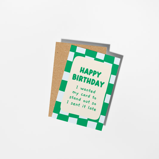 Happy Belated Birthday Card