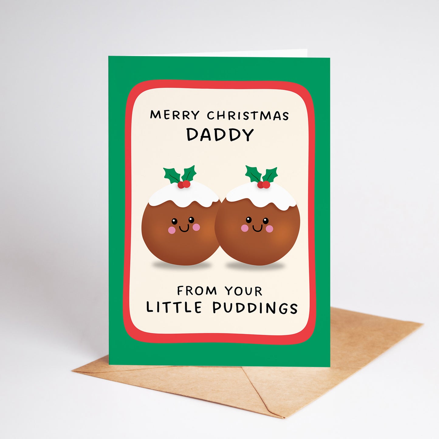 Merry Christmas Daddy From Your Little Puddings (2 Puddings)