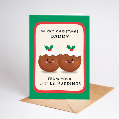 Merry Christmas Daddy From Your Little Puddings (2 Puddings)