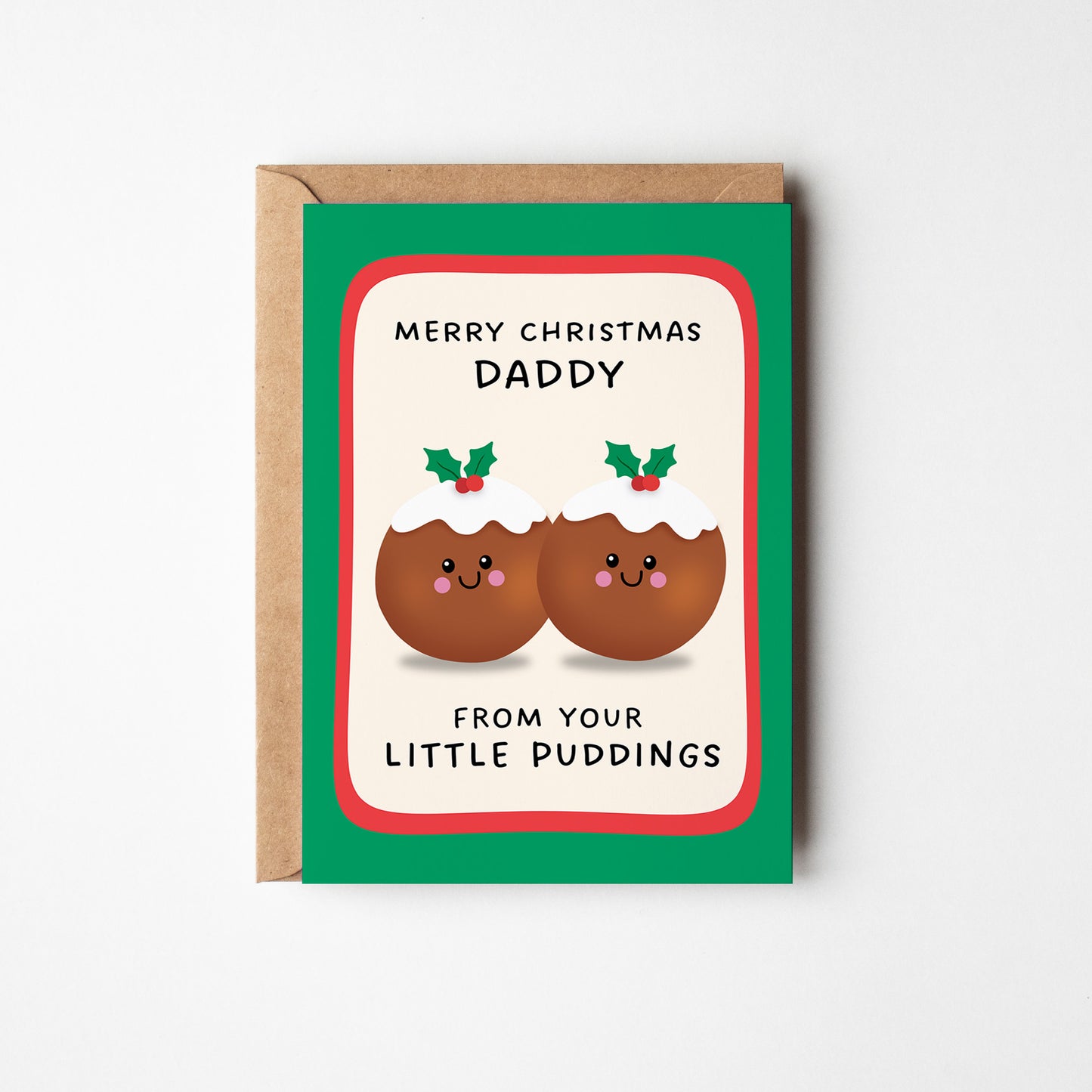 Merry Christmas Daddy From Your Little Puddings (2 Puddings)