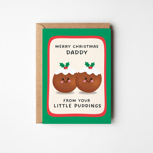 Merry Christmas Daddy From Your Little Puddings (2 Puddings)