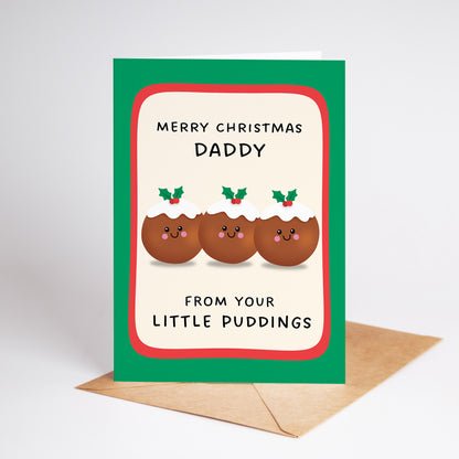 Merry Christmas Daddy From Your Little Puddings (3 Puddings)